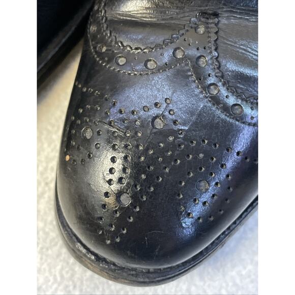 VTG Brooks Brothers Brooks English Devon Black Leather Wingtip Brogue Oxford main image 10